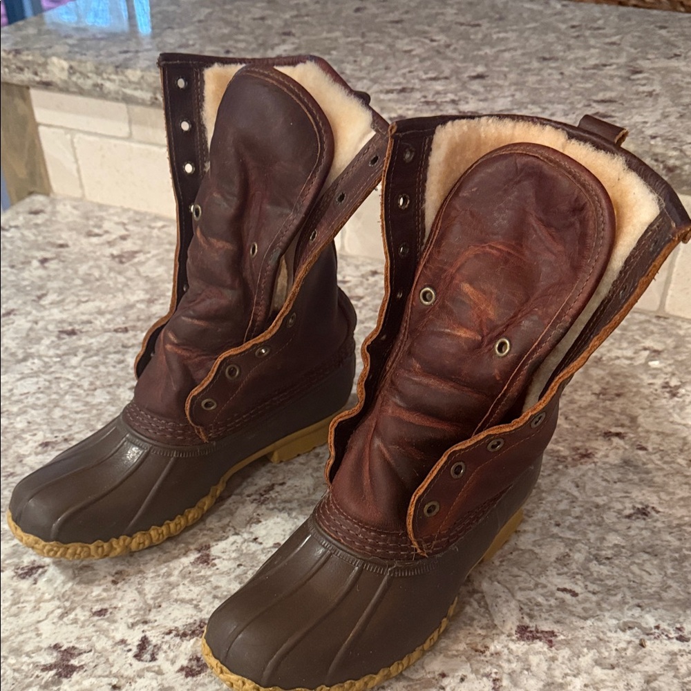 Ll Bean Fully Lined Shearling Duck Boot - image 2